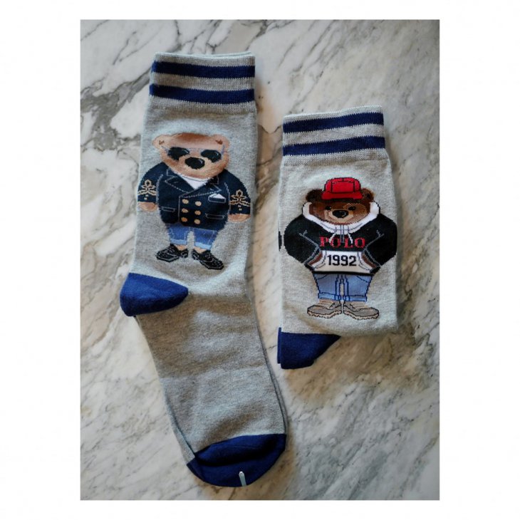 POLO RALPH LAUREN STADIUM POLO BEAR SOCKS-2PACK