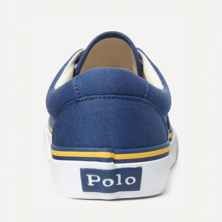 POLO RALPH LAUREN LOGO COTTON CANVAS TRAINER