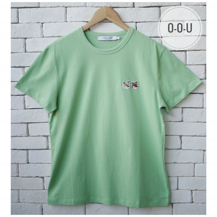 MAISON KITSUNE TEE-SHIRT DOUBLE FOX HEAD PATCH