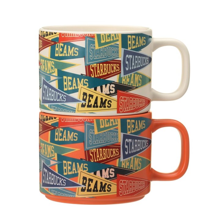 BEAMS x Starbucks Recycled Ceramic Mug Pennant Design [355ml]