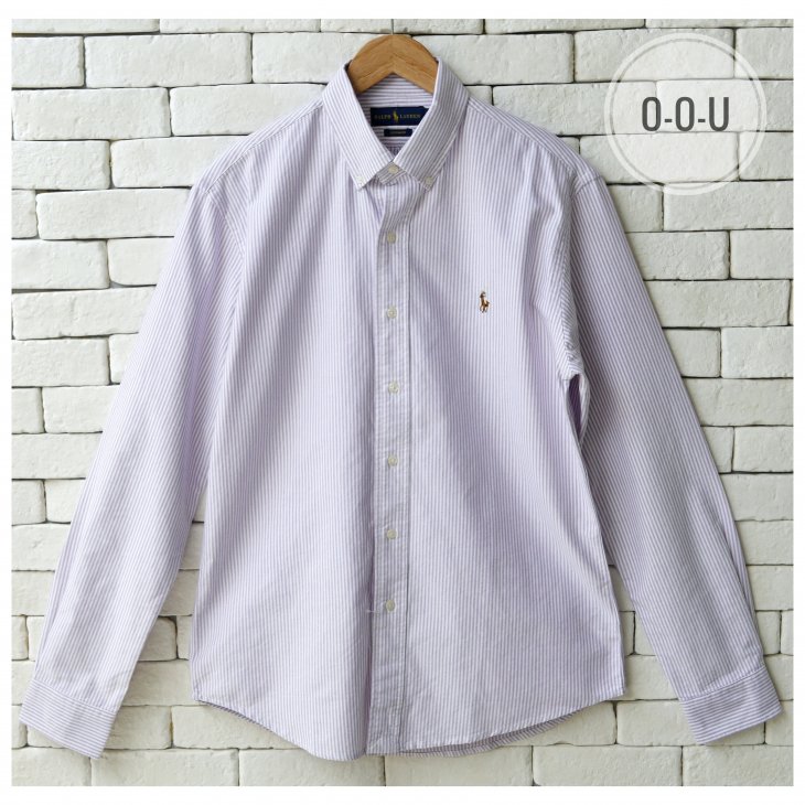 POLO RALPH LAUREN CUSTOM FIT STRIPED OXFORD SHIRT