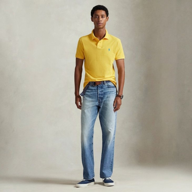POLO RALPH LAUREN CUSTOM SLIM FIT POLO SHIRT
