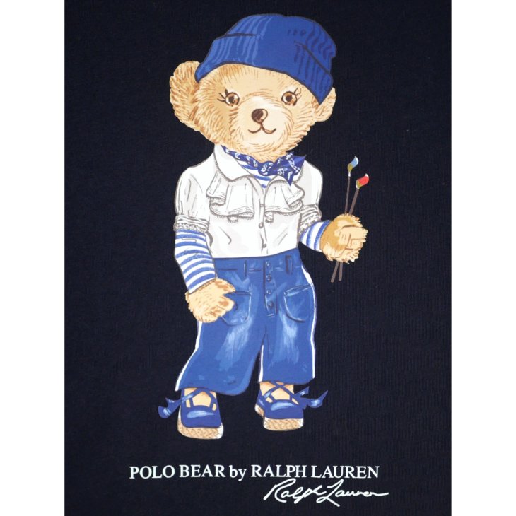 POLO RALPH LAUREN KIDS POLO BEAR COTTON JERSEY T-SHIRT DRESS