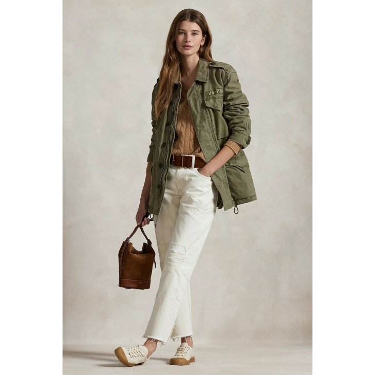 POLO RALPH LAUREN WOMEN RELAXED TAPERED PATCHWORK JEAN