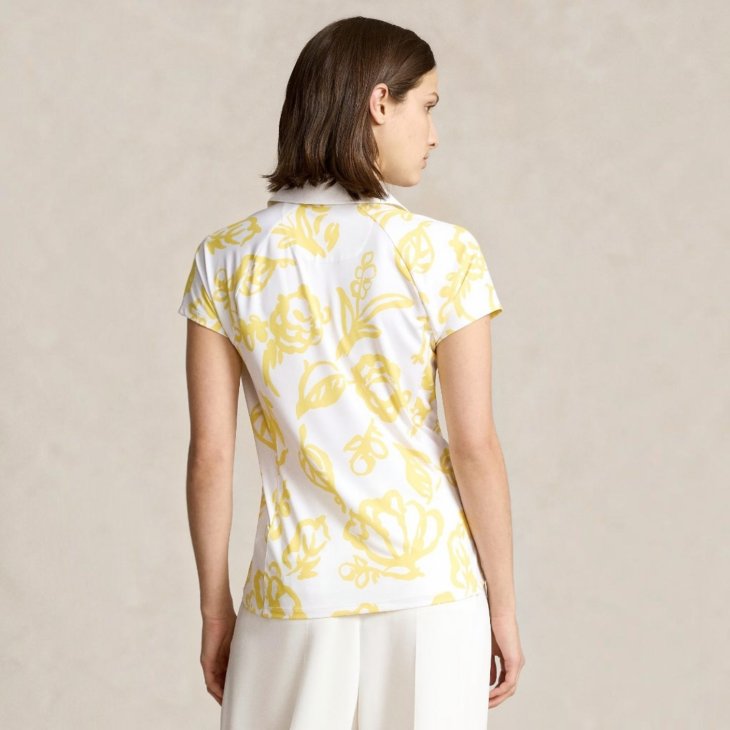 POLO RALPH LAUREN RLX TAILORED FIT FLORAL JERSEY POLO SHIRT