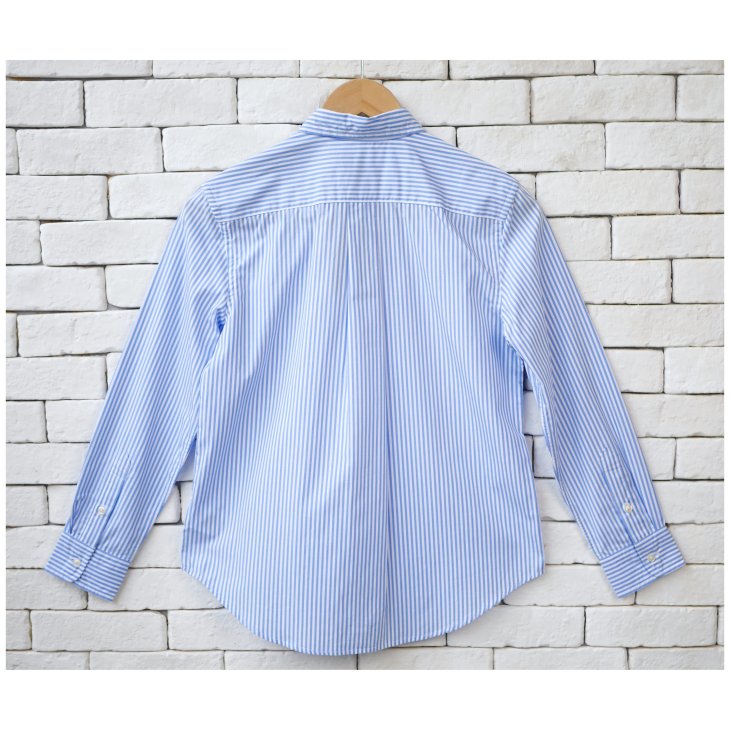POLO RALPH LAUREN BOYS STRIPED COTTON POPLIN SHIRT