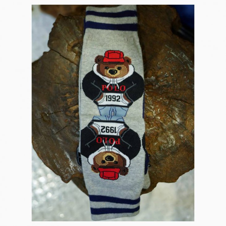 POLO RALPH LAUREN STADIUM POLO BEAR SOCKS-2PACK