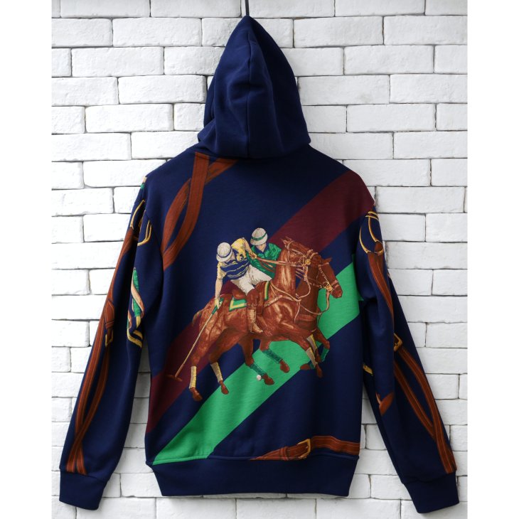 POLO RALPH LAUREN EQUESTRIAN FLEECE FULL ZIP HOODIE