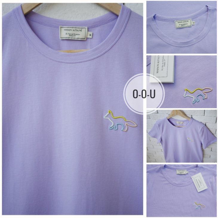 MAISON KITSUNÉ RAINBOW PROFILE FOX T-SHIRT