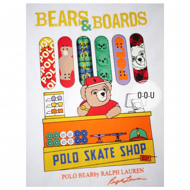 POLO RALPH LAUREN POLO BEAR KIDS COTTON JERSEY T-SHIRT