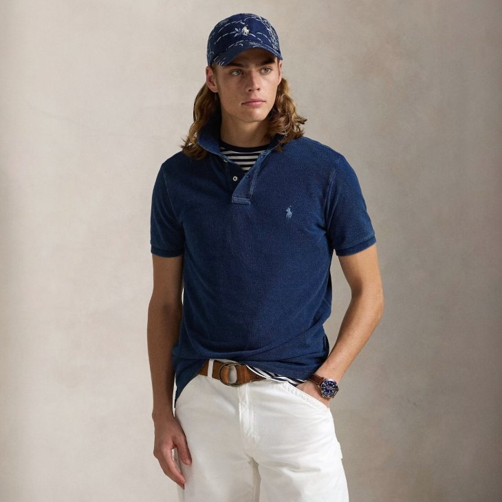 POLO RALPH LAUREN CUSTOM SLIM FIT MESH POLO SHIRT