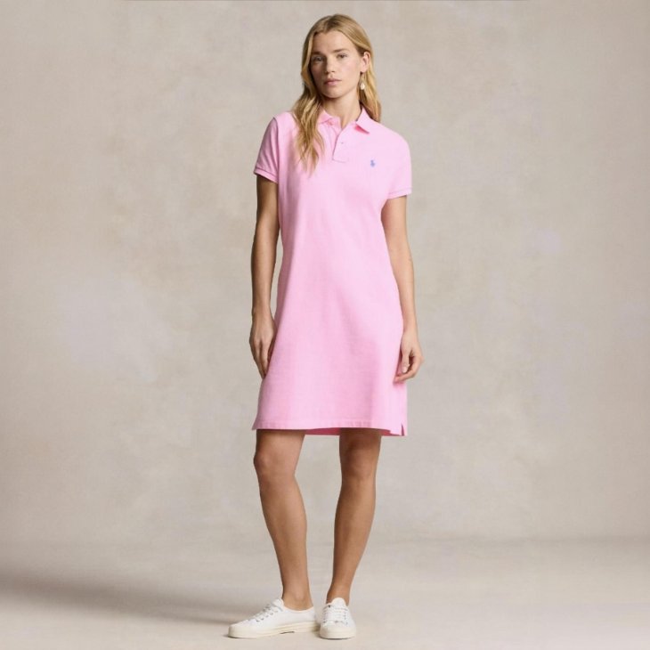 POLO RALPH LAUREN COTTON MESH POLO DRESS