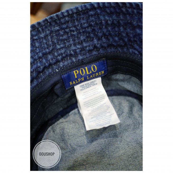 POLO RALPH LAUREN POLO BEAR DENIM BUCKET HAT