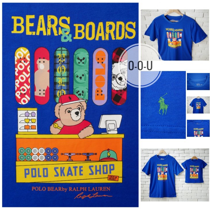 POLO RALPH LAUREN POLO BEAR BOYS COTTON JERSEY T-SHIRT