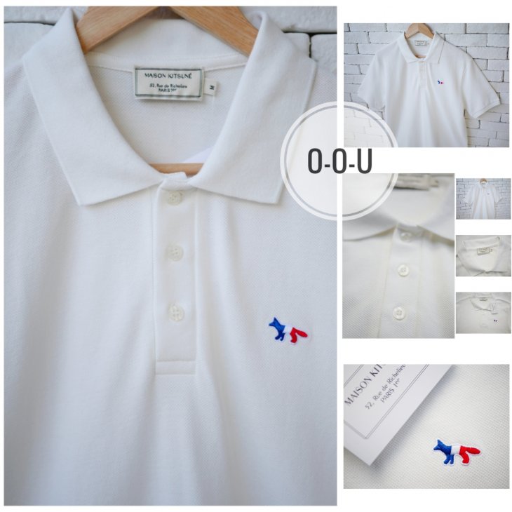 MAISON KITSUNE TRICOLOR FOX PATCH CLASSIC POLO