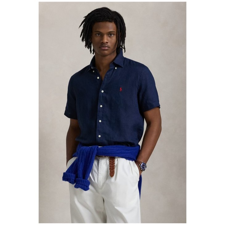POLO RALPH LAUREN CUSTOM SLIM FIT LINEN SHIRT