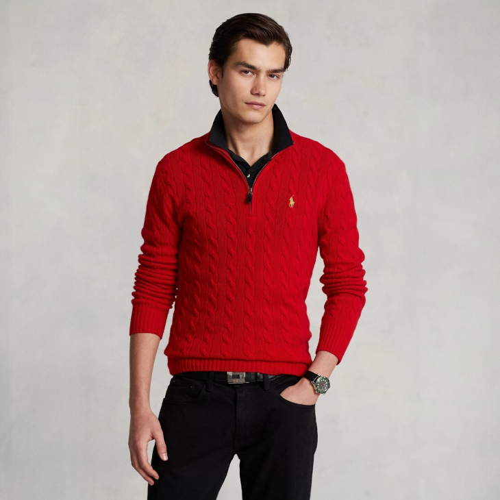 POLO RALPH LAUREN CABLE-KNIT WOOL-CASHMERE JUMPER
