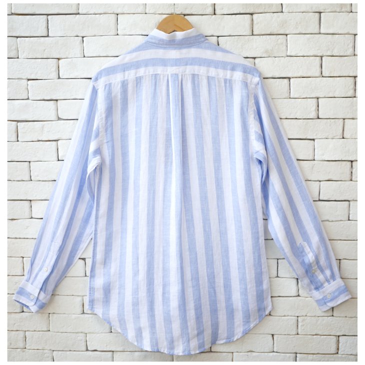 POLO RALPH LAUREN CUSTOM FIT STRIPED LINEN SHIRT