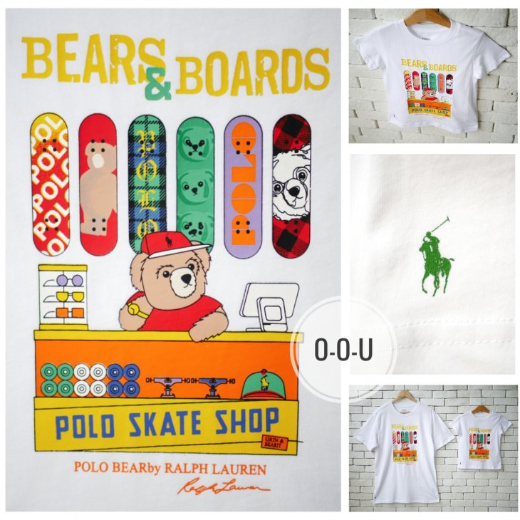 POLO RALPH LAUREN POLO BEAR KIDS COTTON JERSEY T-SHIRT