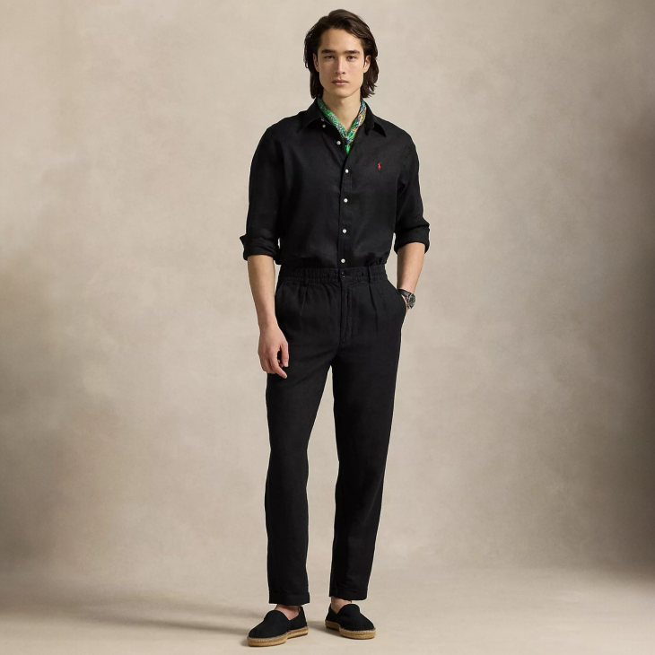 POLO RALPH LAUREN CLASSIC FIT COTTON-LINEN SHIRT