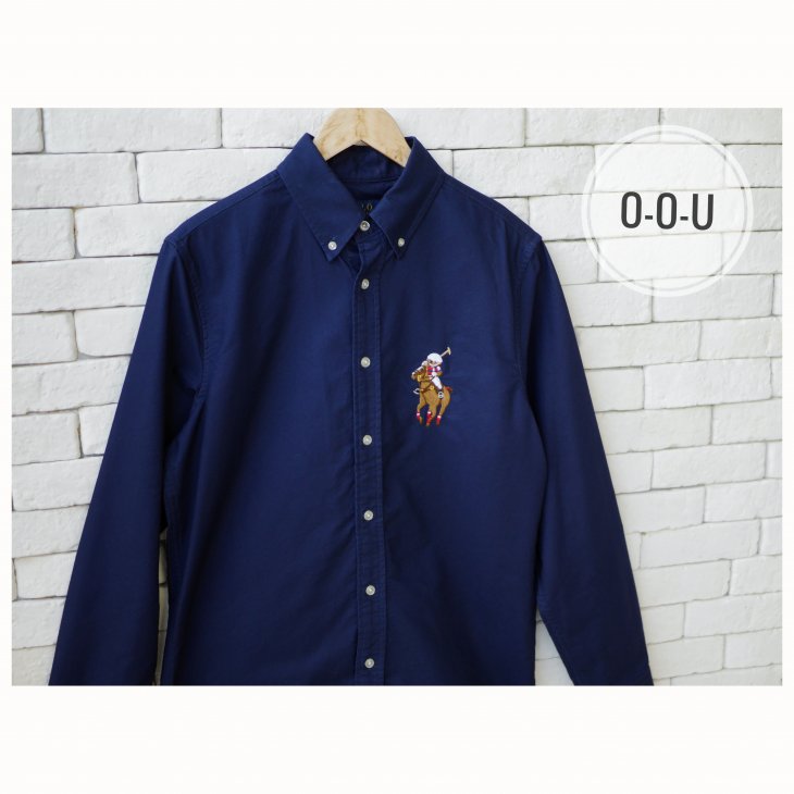 POLO RALPH LAUREN  CUSTOM FIT POLO BEAR OXFORD SHIRT