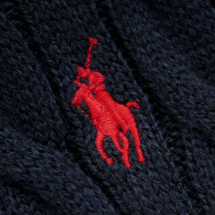 POLO RALPH LAUREN CABLE-KNIT WOOL-CASHMERE CARDIGAN