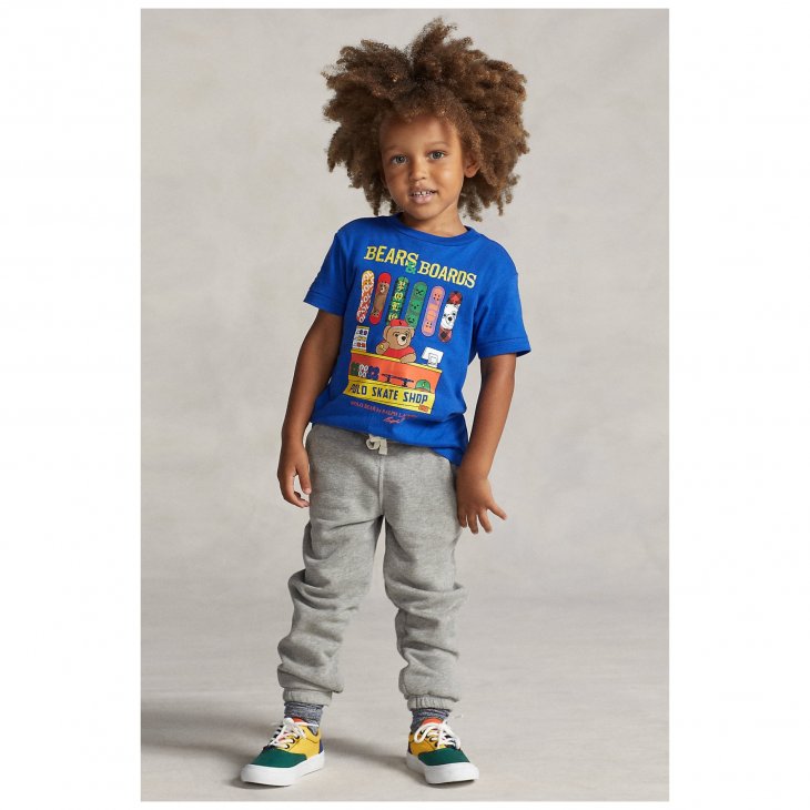 POLO RALPH LAUREN POLO BEAR KIDS COTTON JERSEY T-SHIRT