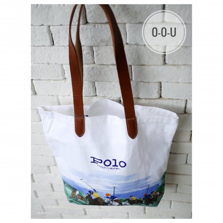 POLO RALPH LAUREN EQUESTRIAN-PRINT TWILL SHOPPER TOTE