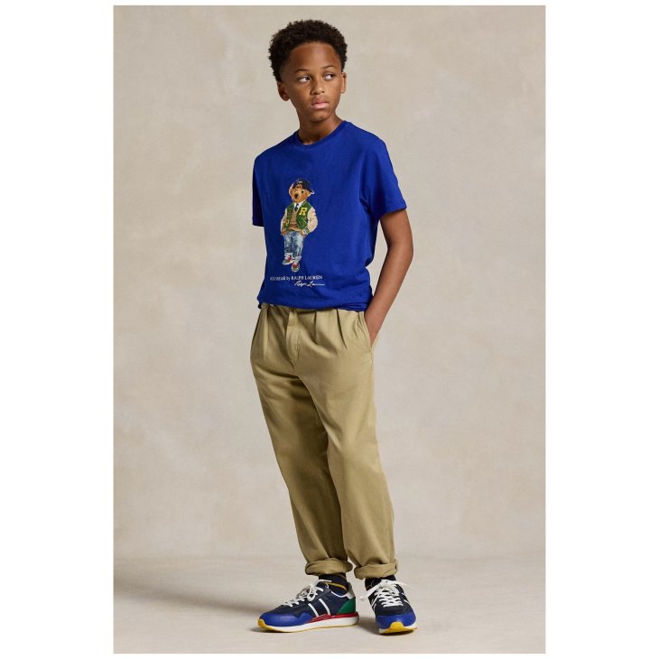 POLO RALPH LAUREN BOYS POLO BEAR COTTON JERSEY T-SHIRT