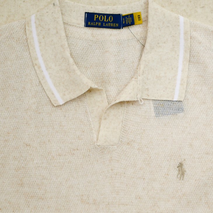 POLO RALPH LAUREN TEXTURED COTTON-LINEN SWEATER
