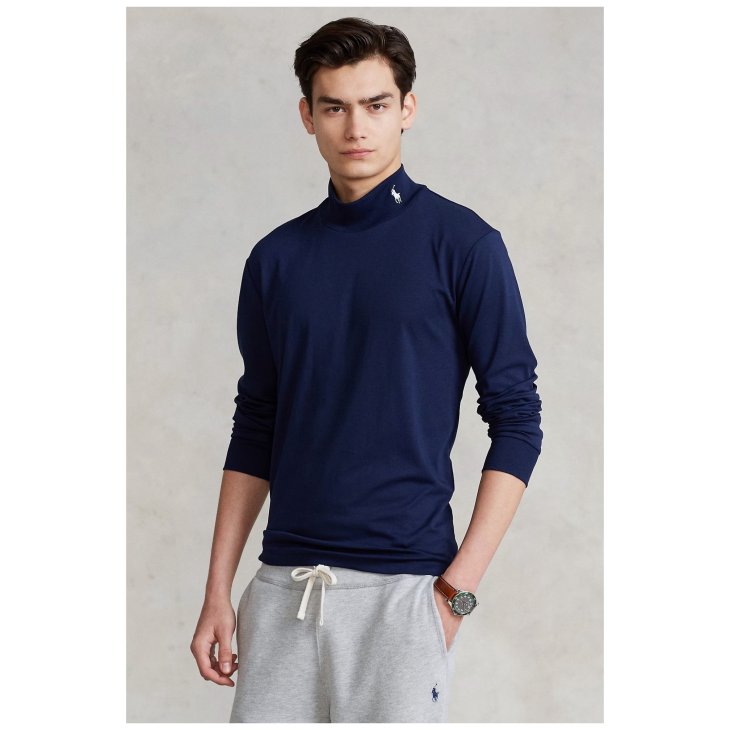 POLO RALPH LAUREN SOFT COTTON MOCKNECK SHIRT