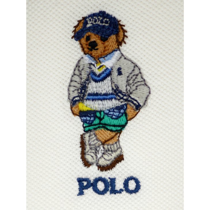 POLO RALPH LAUREN BOYS POLO BEAR COTTON MESH POLO SHIRT