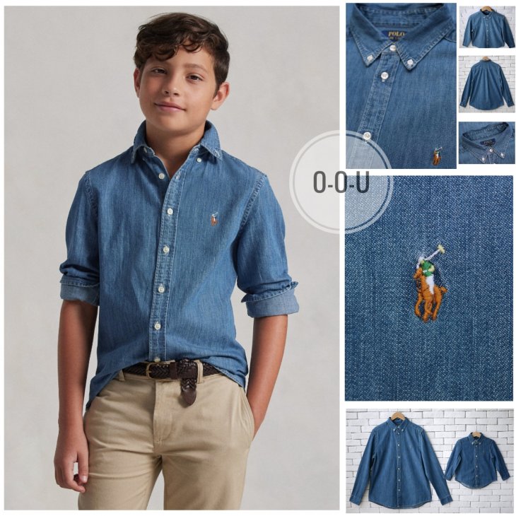 POLO RALPH LAUREN BOYS COTTON DENIM SHIRT
