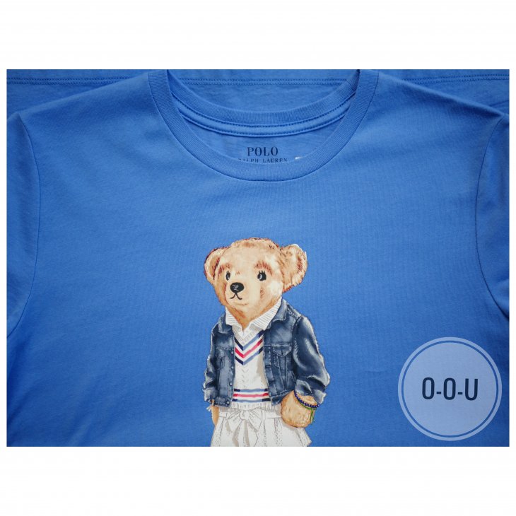 POLO RALPH LAUREN GIRLS POLO BEAR COTTON T-SHIRT