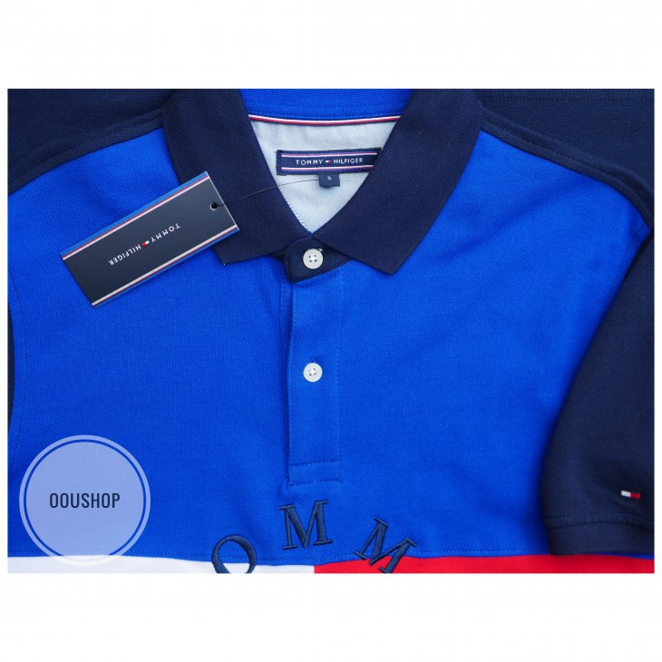 TOMMY HILFIGER CUSTOM FIT FLAG POLO