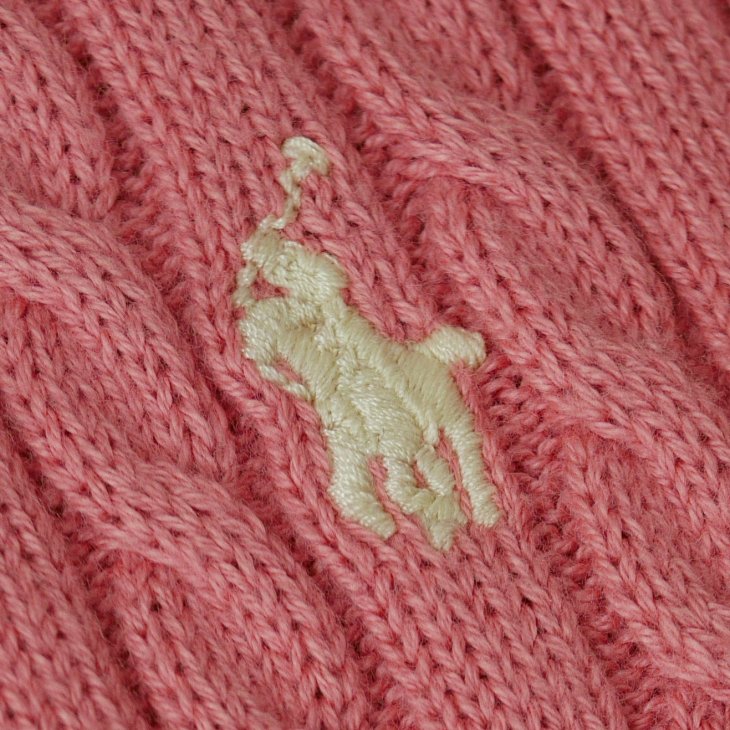 POLO RALPH LAUREN KIDS MINI-CABLE COTTON POLO SWEATER