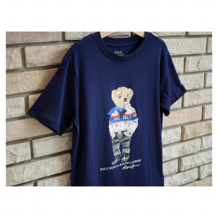 POLO RALPH LAUREN RACING BEAR BOYS COTTON TEE