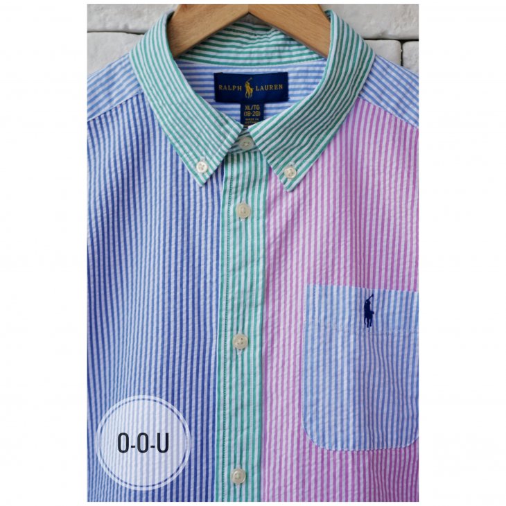 POLO RALPH LAUREN BOYS SEERSUCKER SHORT-SLEEVE FUN SHIRT