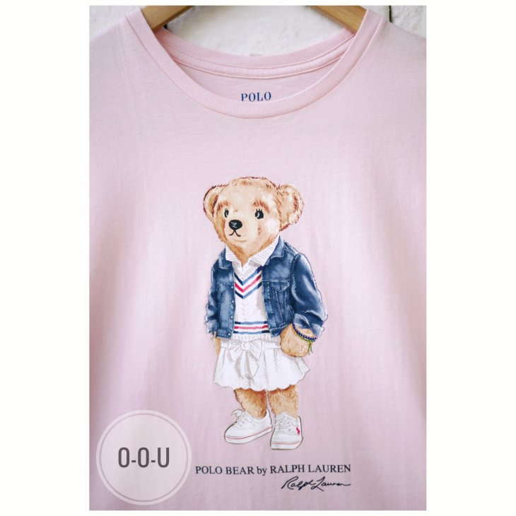 POLO RALPH LAUREN GIRLS POLO BEAR COTTON T-SHIRT