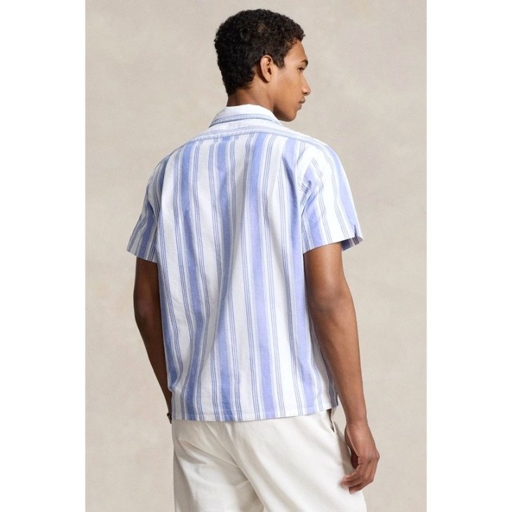 POLO RALPH LAUREN CLASSIC FIT STRIPED OXFORD CAMP SHIRT