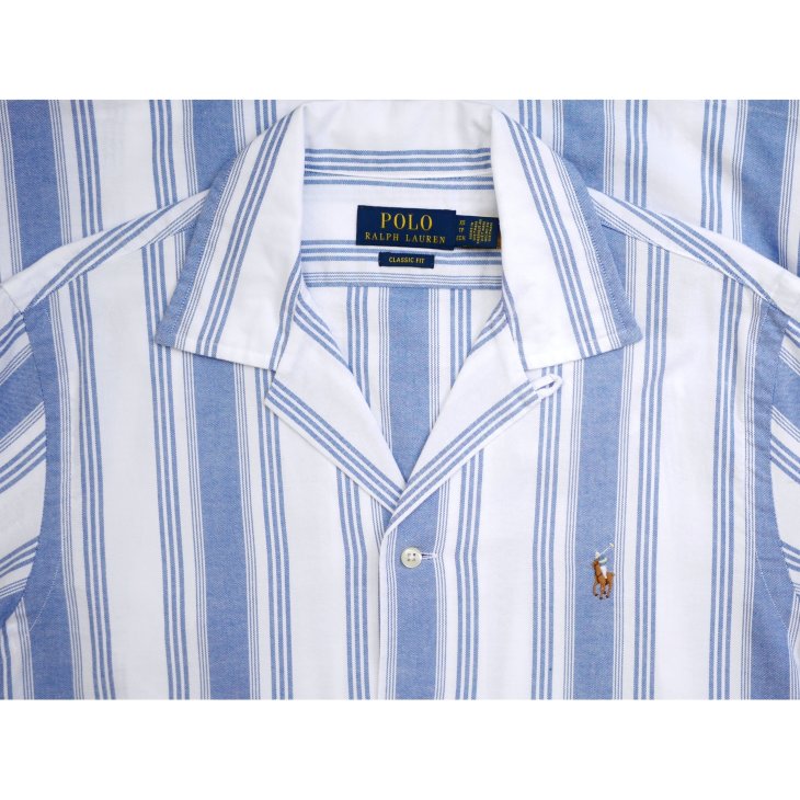 POLO RALPH LAUREN CLASSIC FIT STRIPED OXFORD CAMP SHIRT