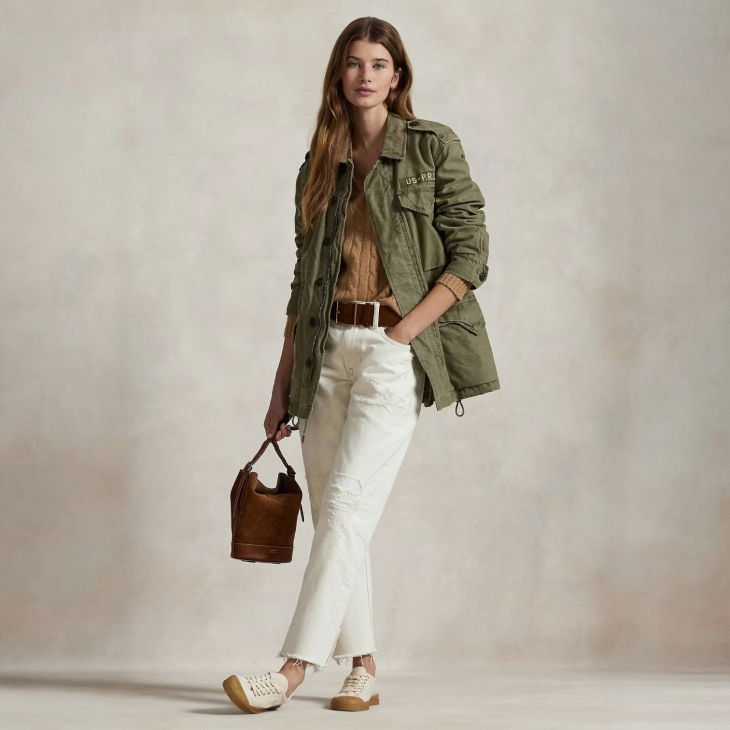 POLO RALPH LAUREN WOMEN RELAXED TAPERED PATCHWORK JEAN