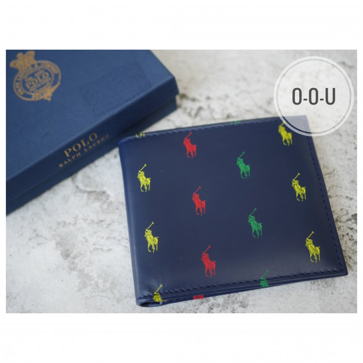 POLO RALPH LAUREN ALLOVER PONY LEATHER WALLET