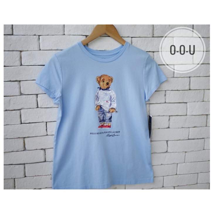 POLO RALPH LAUREN GIRLS POLO BEAR COTTON T-SHIRT