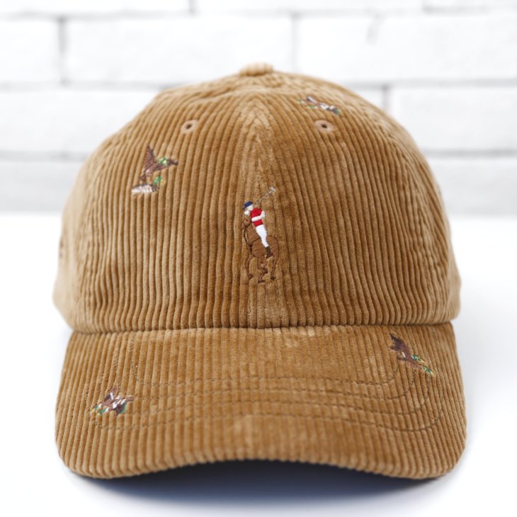 POLO RALPH LAUREN DUCK EMBROIDERED CORDUROY BALL CAP