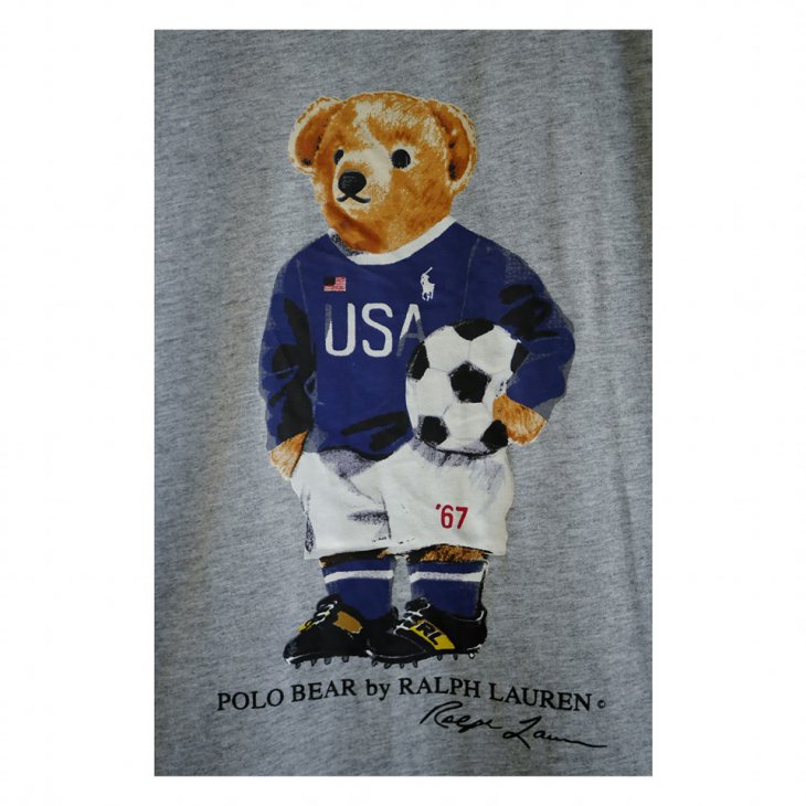 POLO RALPH LAUREN FOOTBALL BEAR BOYS COTTON TEE