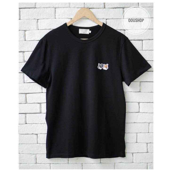 MAISON KITSUNE TEE-SHIRT DOUBLE FOX HEAD PATCH