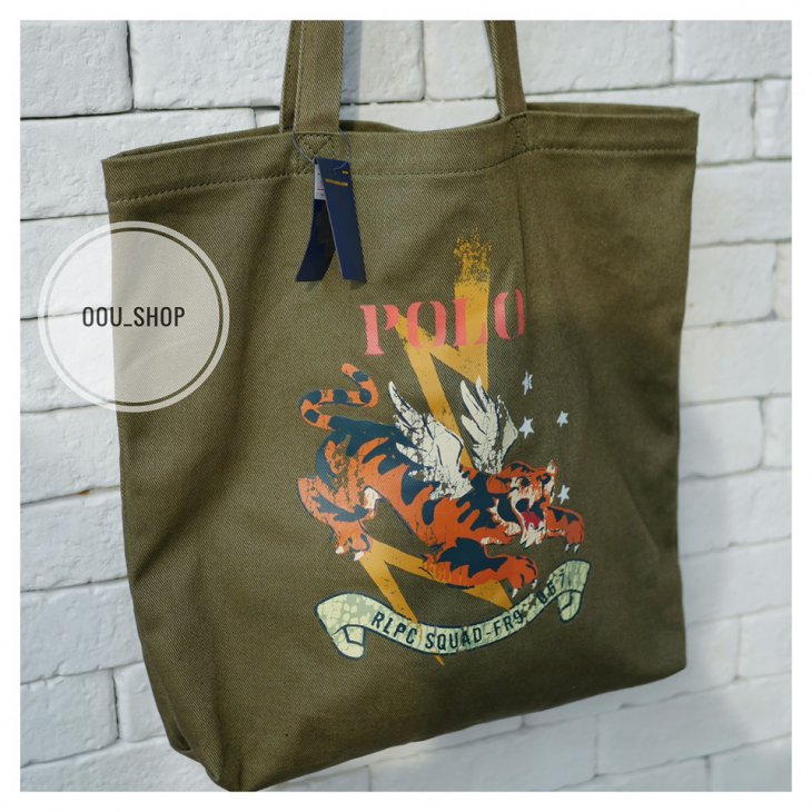 POLO RALPH LAUREN RLPC SQUAD-FR9 067 COTTON TOTE