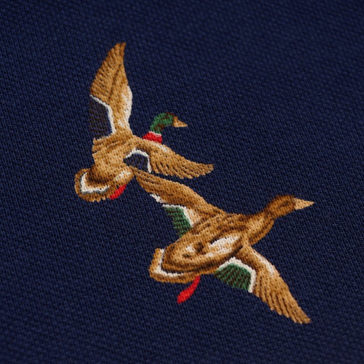 POLO RALPH LAUREN CUSTOM SLIM DUCK PRINT MESH POLO SHIRT