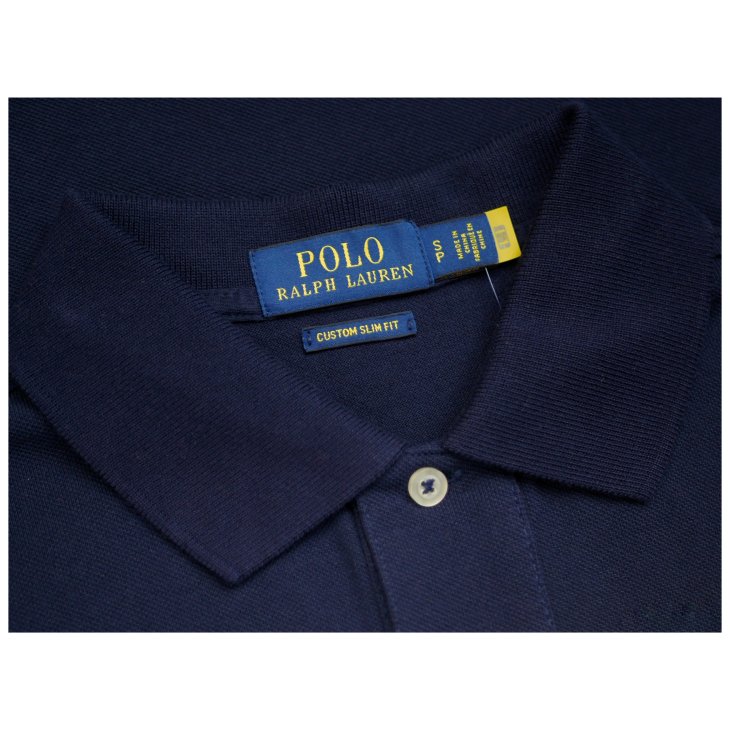 POLO RALPH LAUREN CUSTOM SLIM FIT BIG PONY MESH POLO SHIRT